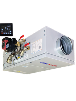 КОМПАКТНАЯ ПРИТОЧНАЯ УСТАНОВКА 500 м3/ч ВОДЯНОЙ НАГРЕВ, 1 фаза 230В (модель VMPU-W-500-1)