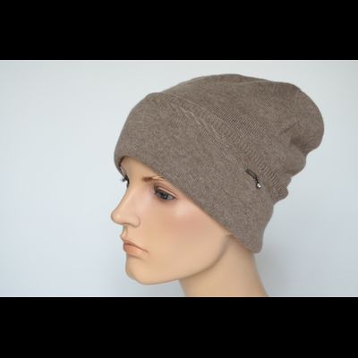 Шапка из кашемира с отворотом Италия Vizio 1104 CRY ореховая