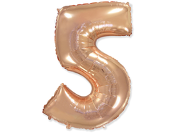 Фольгированная цифра - Розовое золото