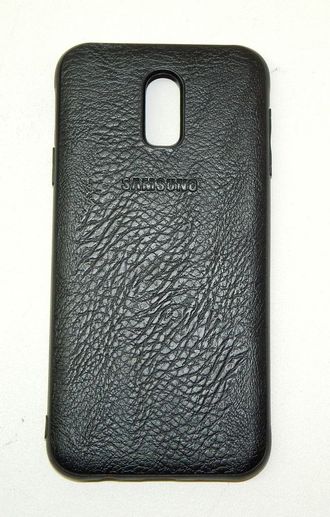 Защитная крышка силиконовая Samsung Galaxy J7/730 (2017), под кожу черная