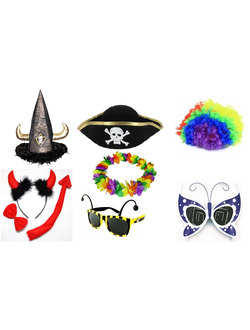 Шляпы, парики, ободки, очки для яркого праздника в интернет-магазине "О'Да!"