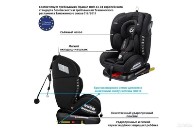 Автокресло Luxmom 210 (Isofix, 0-36 кг, 0-12 лет) Темно-серый