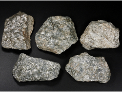 Кварц-слюдяной сланец в ассортименте, Россия, Северный Кавказ, КЧР, река Малый Блыб (40-50 мм, 40-50 г) №29785