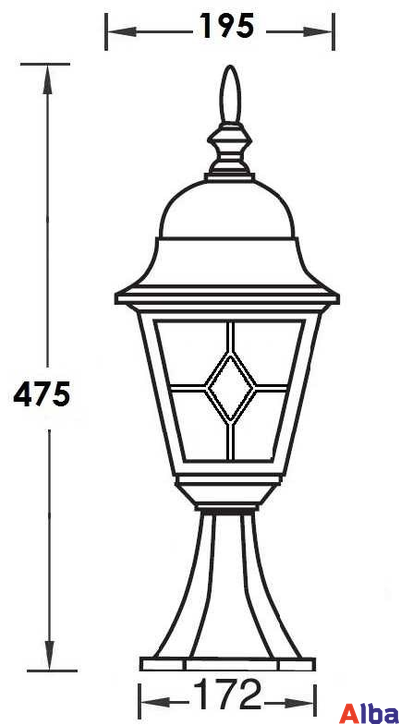 Quadro M 79904 Парковый светильник