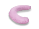 Подушка для беременных и кормления формы Полумесяц с 190 см наполнитель холлофайбер, с наволочкой сатин страйп Розовый