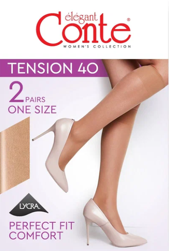 Женские гольфы Conte Tension 40 den (2-е пары)