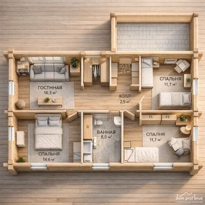 Загородный 160м2 14х6