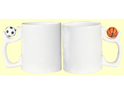 Кружка с мячом на ручке (ассортим.)