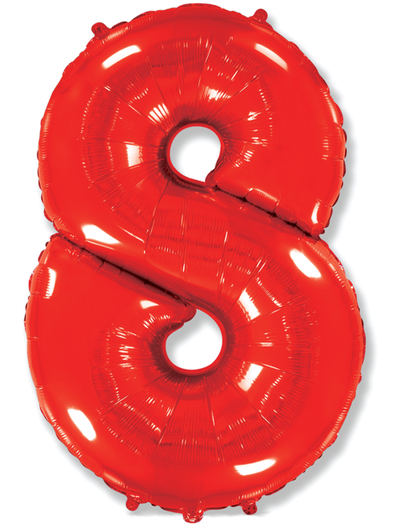 Фольгированная цифра-Красная