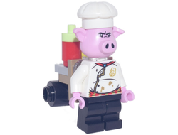 Pigsy - White Chef Jacket, Black Medium Legs, Portable Kitchen, n/a (mk067)