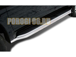 Защита штатного порога труба d42 для Toyota Land Cruiser Prado 150 (2010-...)