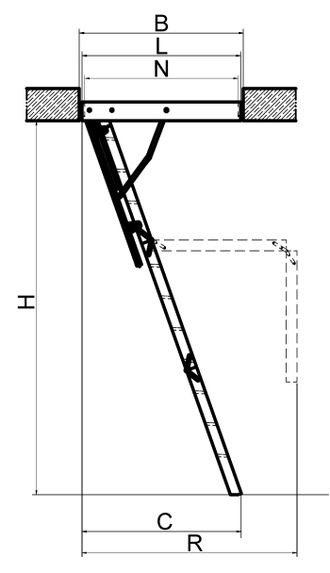 Деревянная чердачная лестница LWS
