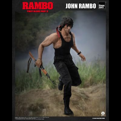 Джон Рэмбо в черном (Сильвестр Сталлоне)  - Коллекционная ФИГУРКА 1/6 scale John Rambo 2.0 (3Z03280W0) - Threezero