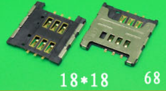 Коннектор Sim-карты №15 i9000, I9001, S5300, S5360, S5570, i9220, N7000 (KA-068)