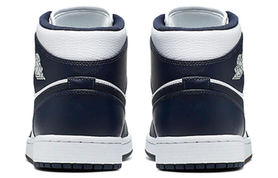 заказать кроссовки Nike Air Jordan 1 Mid Obsidian White 554724-174