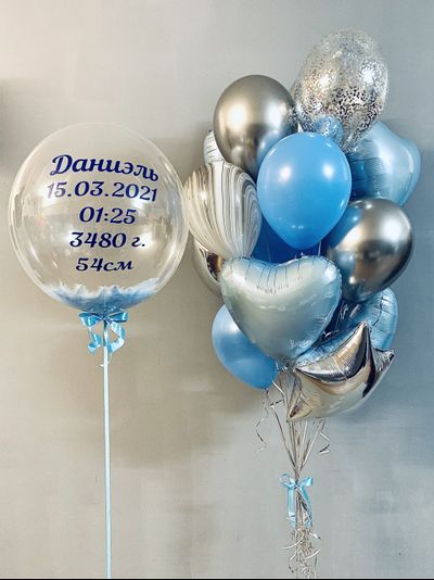 НАБОР ШАРОВ С ГЕЛИЕМ НА ВЫПИСКУ ДЛЯ МАЛЬЧИКА №113