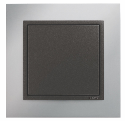 Рамка Logus 90 металл 1 пост, хром/серый - Efapel 90910 TRS