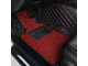 Коврики Премиум 3D черная экокожа и красная отстрочка