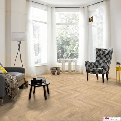 Инженерная доска Haro Allegro Дуб Светлый Белый 540173 лак