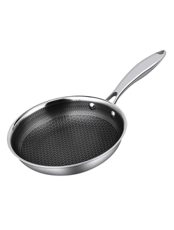 Сковорода 31,5/23,5 см, h 6 см нержавеющая сталь с антипригарным покрытием, ИНДУКЦИЯ