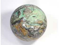 Редкость! Шар Гарниерит (Нумеит), Россия, Урал, Челябинская область (85 мм, 792 г) №17838