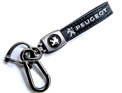 Премиум кожаный брелок с логотипом PEUGEOT
