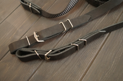 Повод для узды прорезиненный с кожей, 3 метра, серия комфорт.