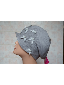 женская кепка с бантиками vizio 4876 серая