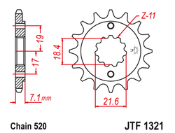 Звезда ведущая (13 зуб.) RK C4022-13 (Аналог: JTF1321.13) для мотоциклов Honda