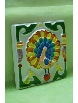 Павлин (изразцовая плитка)