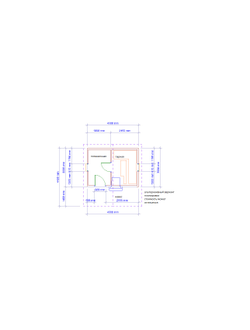 Б-02 ГАБАРИТНЫЕ РАЗМЕРЫ: (4Х3М) 1 ЭТАЖ, ОБЩАЯ ПЛОЩАДЬ: 12М²