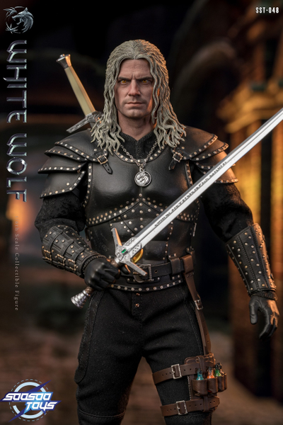 Ведьмак Геральт (Генри Кавилл, "The Witcher" Netflix) - КОЛЛЕКЦИОННАЯ ФИГУРКА 1/6 white wolf (SST048) - Soosoo toys