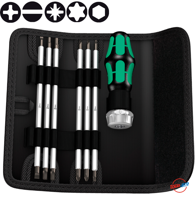 Отвертки - Набор отверток Wera Kraftform Kompakt Vario RA SB WE-073665