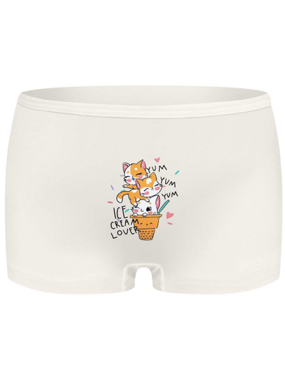 Трусы шорты для девочек Baykar - 5684 кремовый