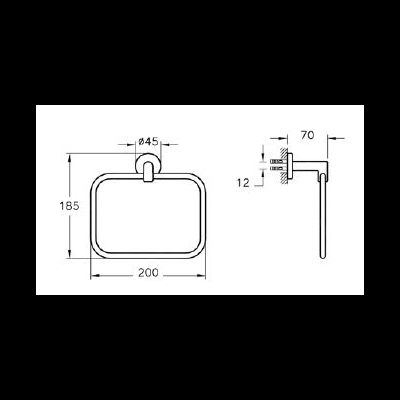 ДЕРЖАТЕЛЬ ПОЛОТЕНЕЦ, ГЛЯНЦЕВЫЙ ХРОМ, VITRA MINIMAX S, A44783