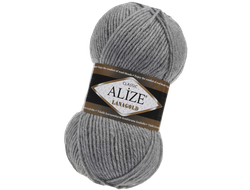 Lanagold (Alize) пряжа цвет № 21 серый меланж