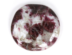 Турмалин розовый в кварце, полировка плоская, Бразилия (38*36*7 мм, 19 г) №35687