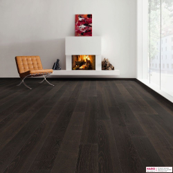 Декор паркетной доски Haro Дуб Термо Форте Браш 4V 1-пол, масло 531766 в интерьере гостиной