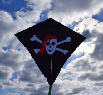 Пиратский флаг (чёрный)