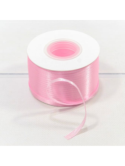 Лента атласная 6мм (св. розовая), 228,6м