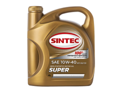 Масло SINTEC Супер SAE 10W-40 API SG/CD канистра 4л/Motor oil 4liter can