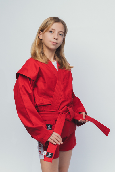 Куртка для самбо ВФС BRAVEGARD Победа Junior красная