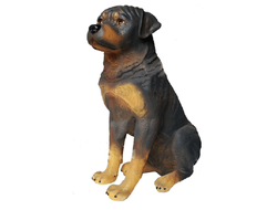 Садовая фигура собака Ротвейлер сидит h = 68 см