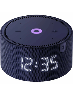 Умная колонка Яндекс Станция Мини с часами с Алисой, синий сапфир, 10Вт