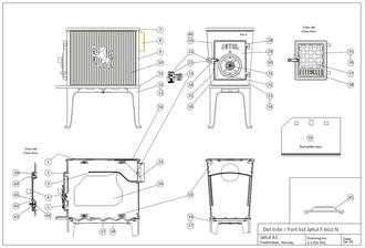 Патрубок дымохода для печи Jotul F602 N