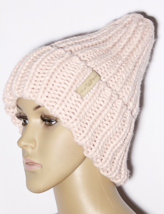 Шапка женская "Колпак резинка объёмная" 677 морская волна, пудра, ваниль, терракот