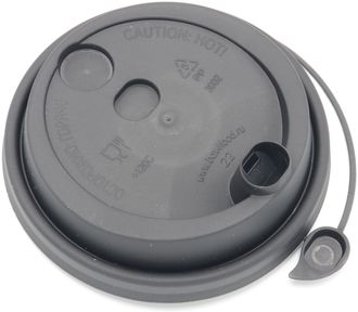 (50шт) Крышка для кофейного стакана, ЧЕРНАЯ с ЗАКРЫВАЮЩИМСЯ носиком ( D=90 мм TL90) в упаковке 50 шт
