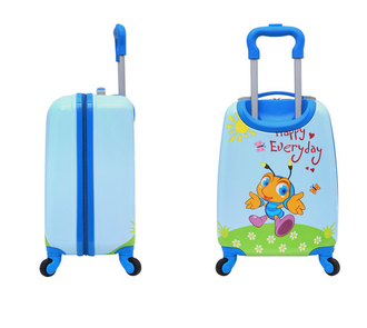 Детский чемодан Пчёлка голубой