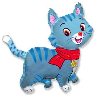 Воздушный шар фольгированный "Мой милый котенок голубой"