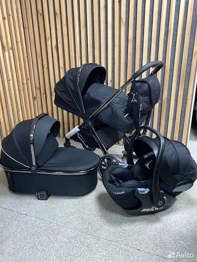 Детская коляска 3 в 1 Luxmom 777 Черный